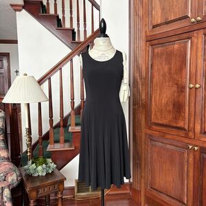 Jessica Howard Vintage Black Dress Fit and Flare A Line 90s